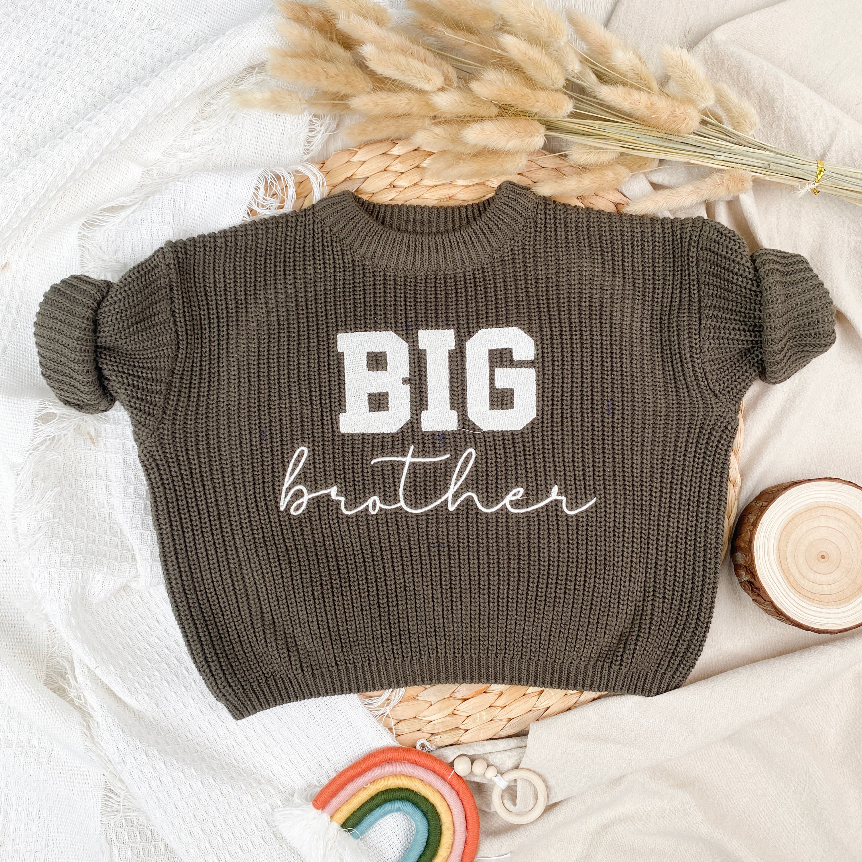 Big Brother Embroidered Sweater - Big Brother Custom Gift