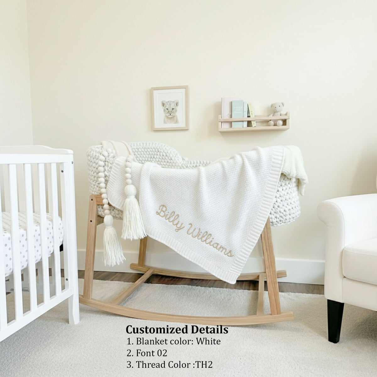 Custom name blanket as a thoughtful baby shower gift