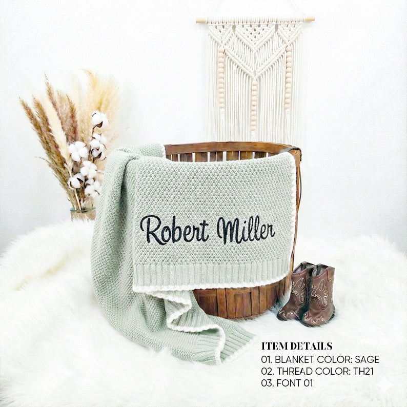 Embroidered baby blankets with name, baby shower gifts, personalized baby blankets