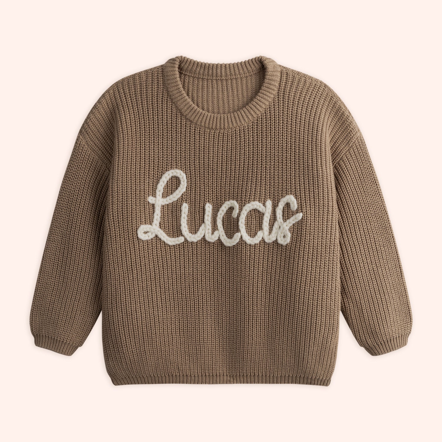 Baby Cotton Knitted Sweater with Name Embroidered