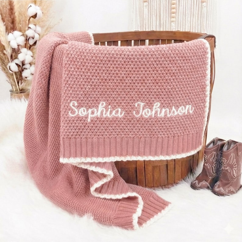 Custom name blanket for baby girl gifts baby keepsake