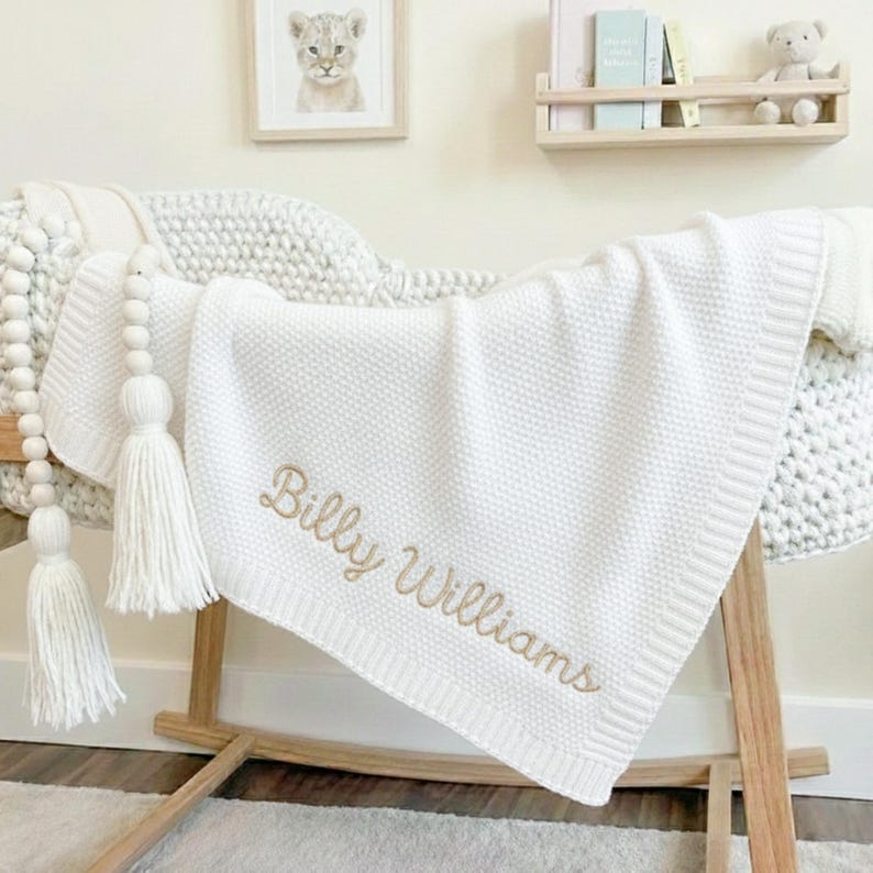 Custom name blanket as a thoughtful birthing gift