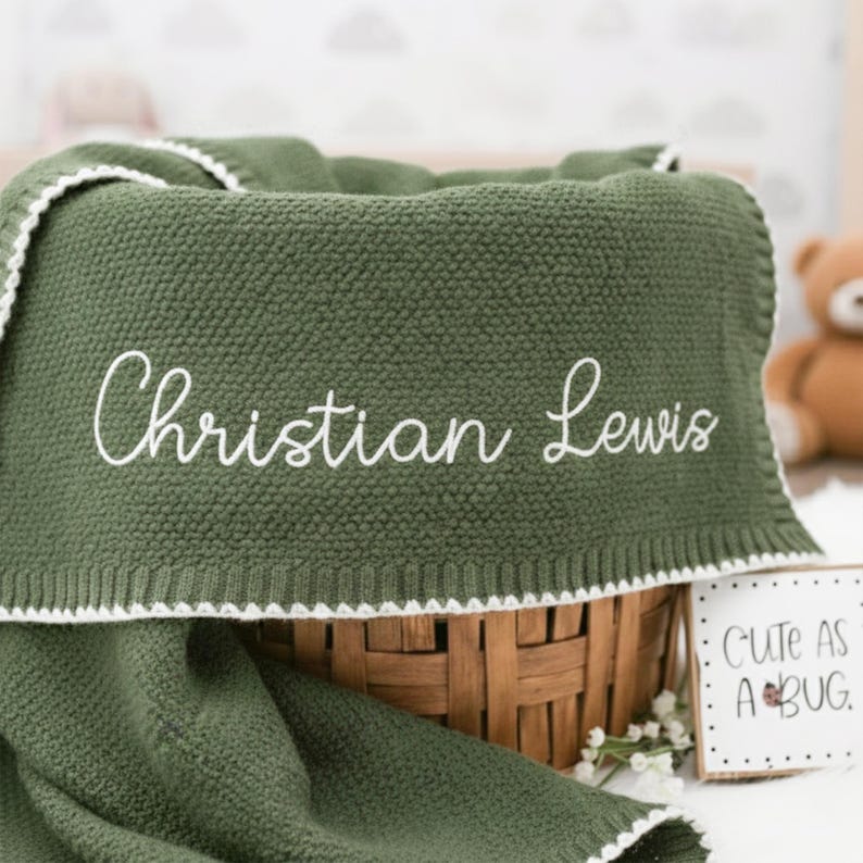 Custom name blankets as gifts for baby