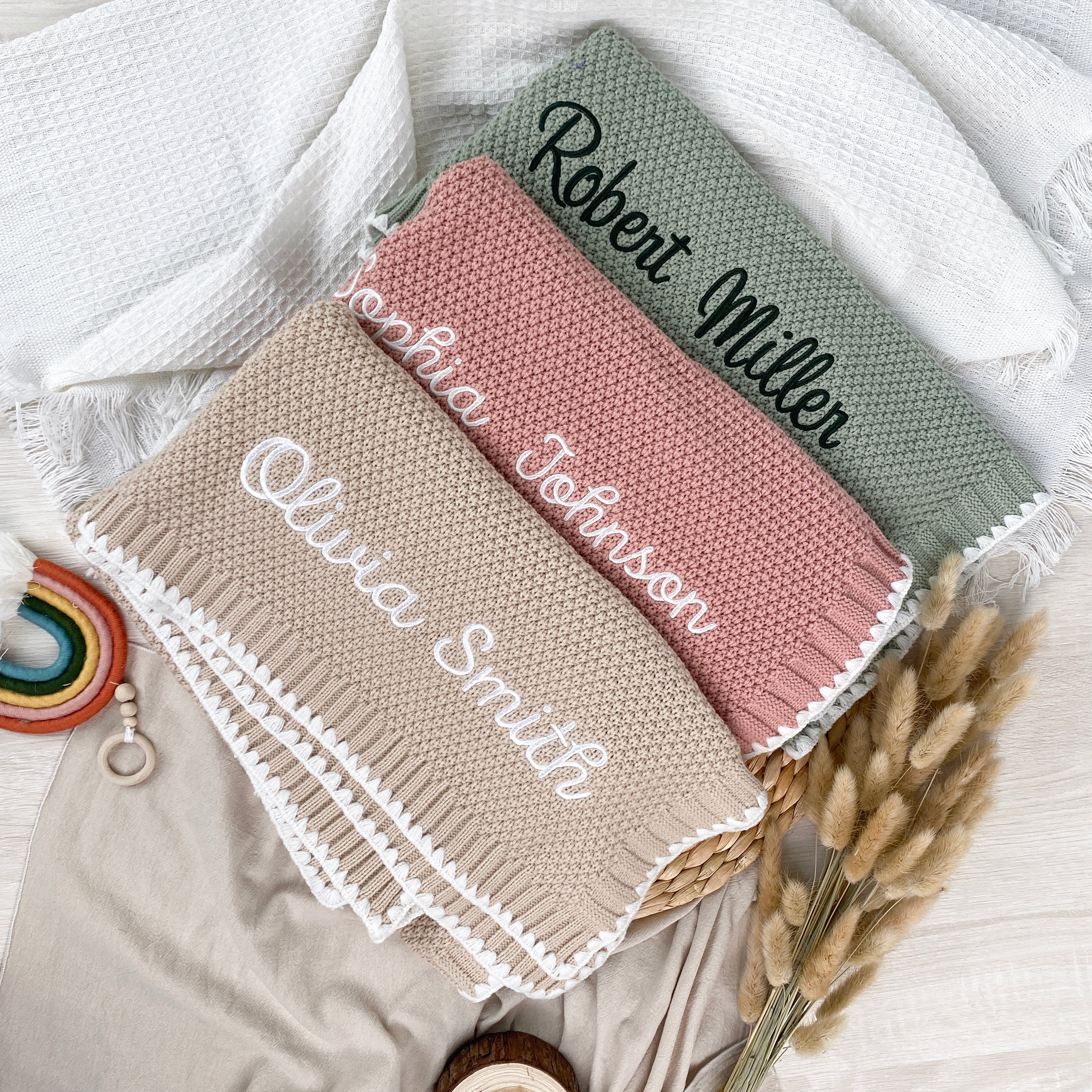 Custom newborn blanket baby gifts soft and cozy