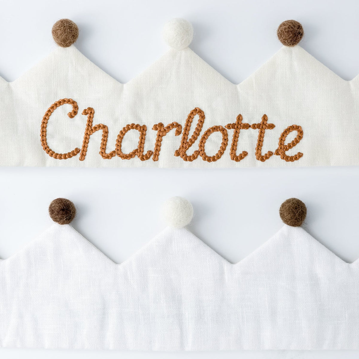Embroidered custom name first birthday crown for first trip around the sun birthday