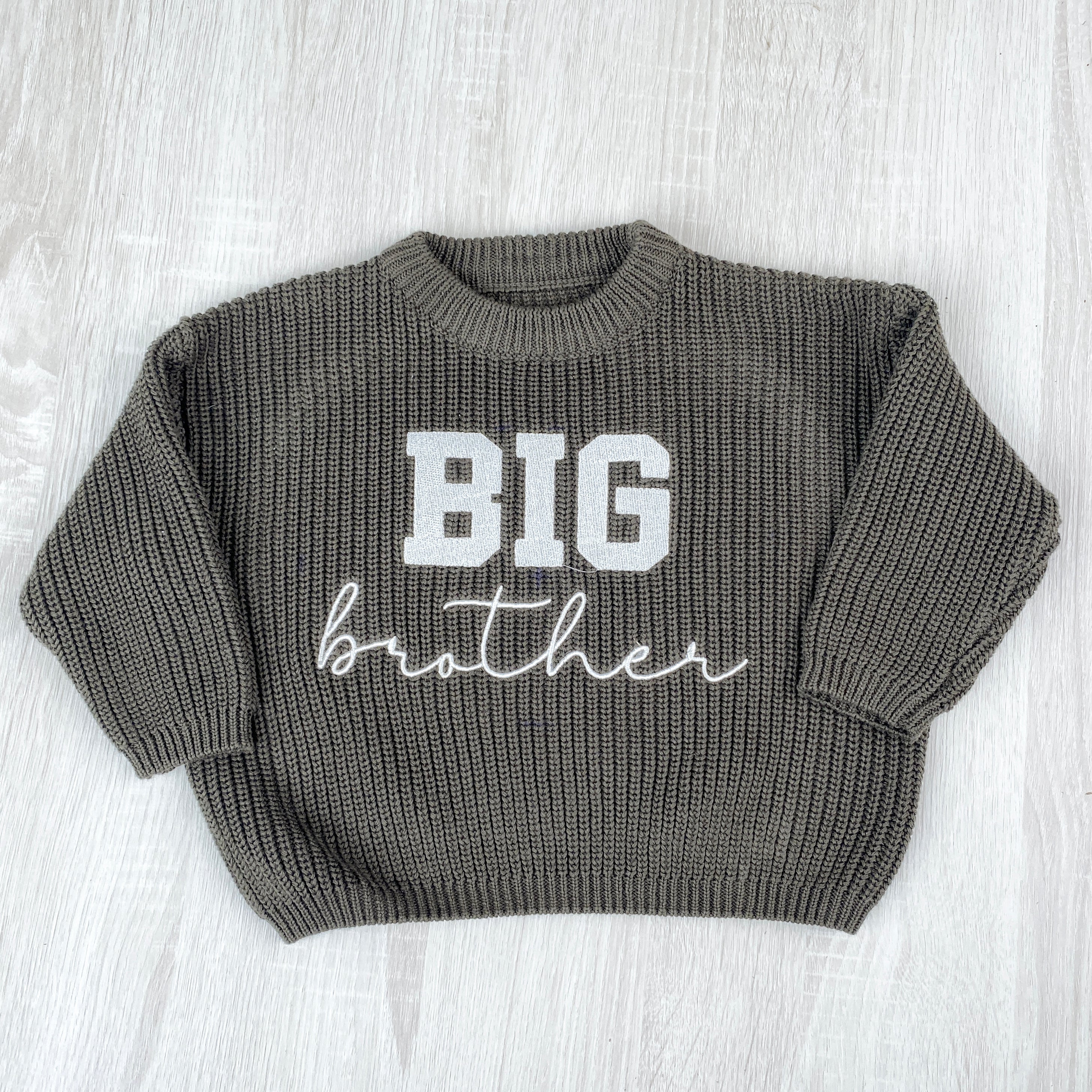 Big Brother Embroidered Sweater - Big Brother Custom Gift