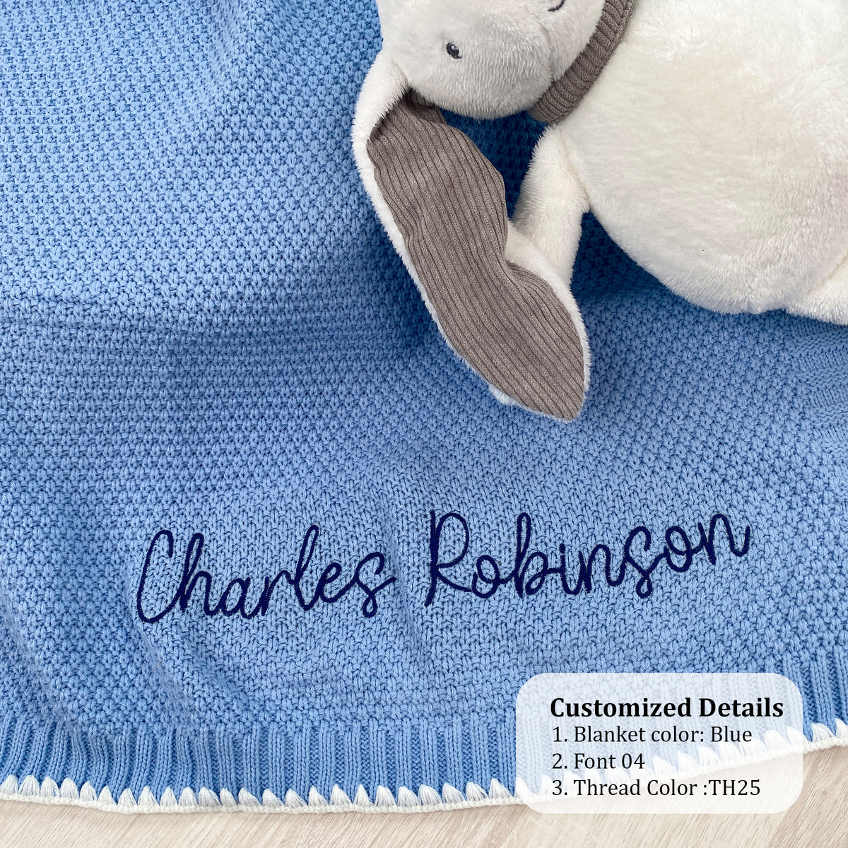 Baby name blankets, embroidered custom baby boy gift