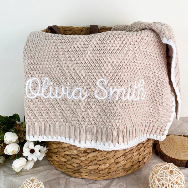 Custom baby blanket as a meaningful baby shower gift