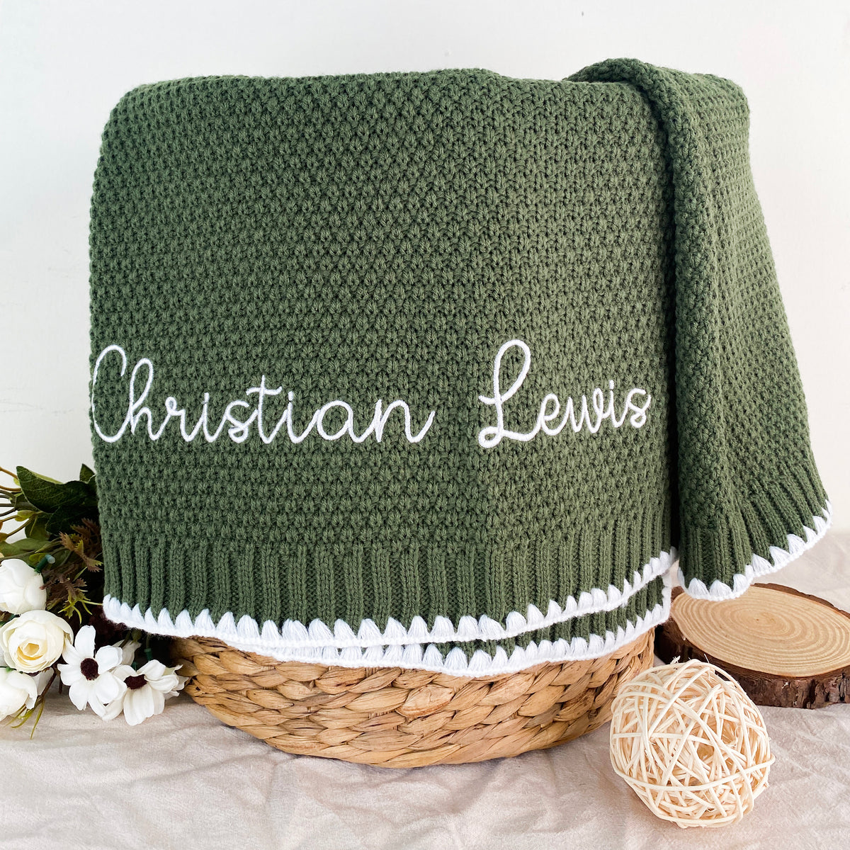 Newborn gift, baby blanket with name, baby boy gift, baby girl gift