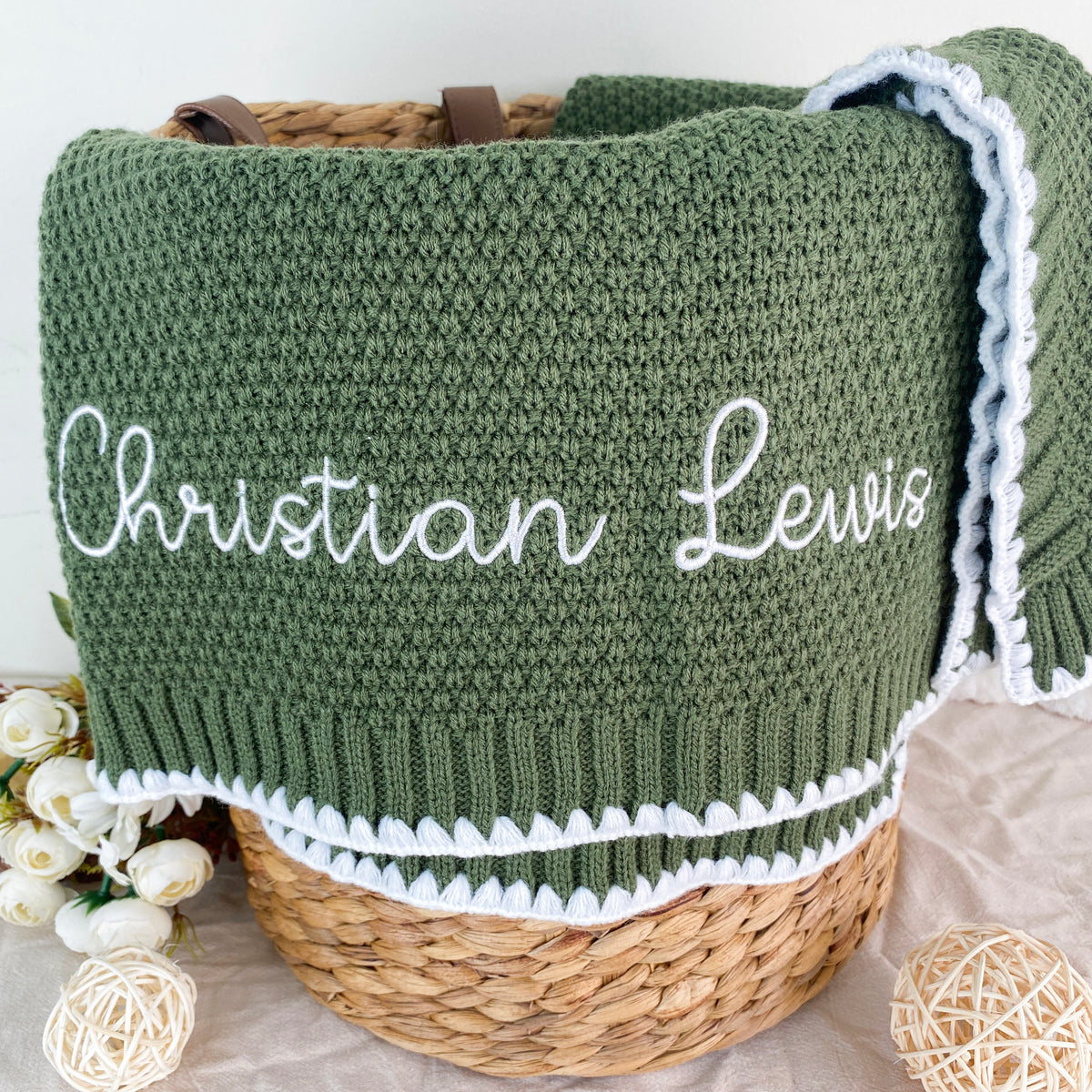 Newborn gift, baby blanket with name, baby boy gift, baby girl gift