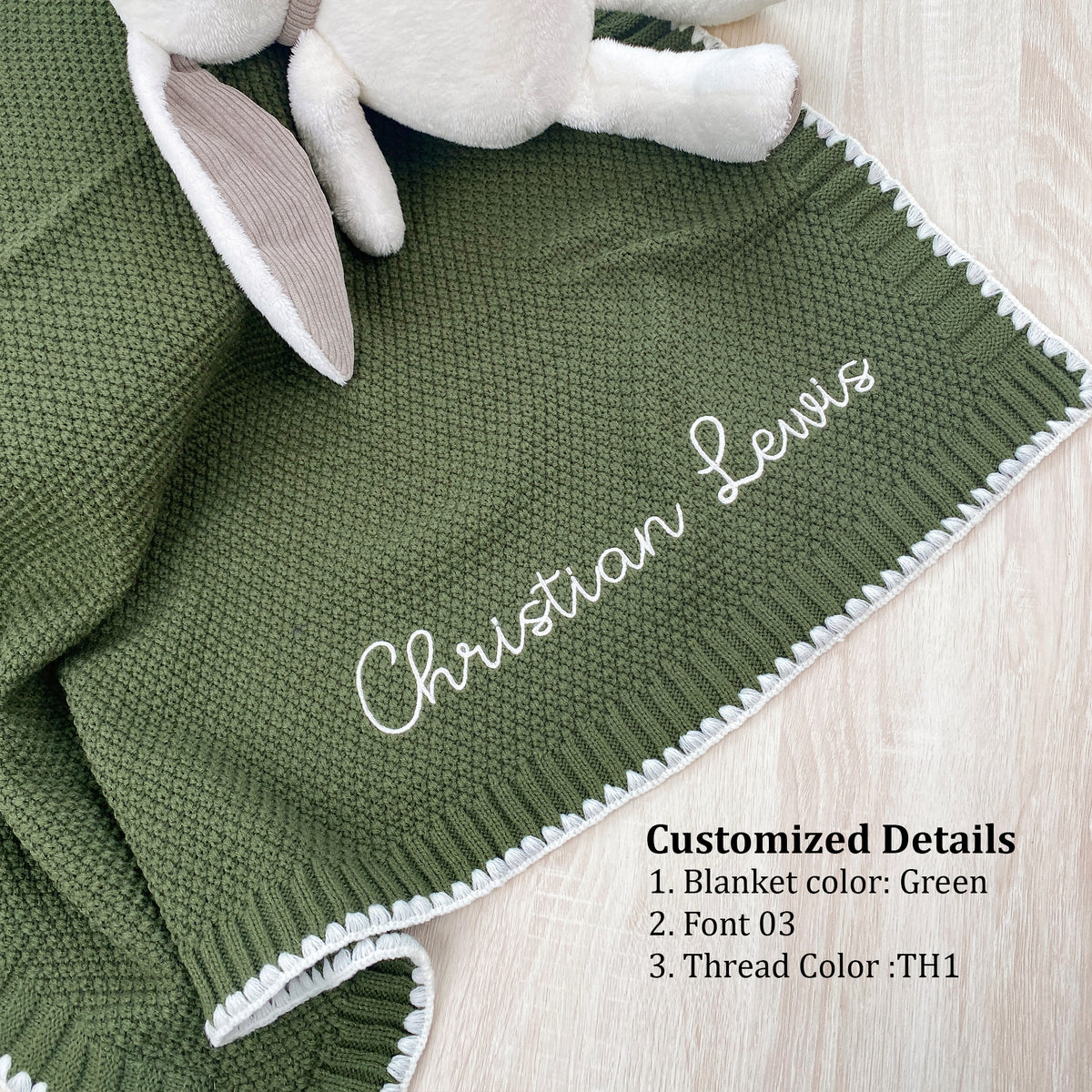 Newborn gift, baby blanket with name, baby boy gift, baby girl gift