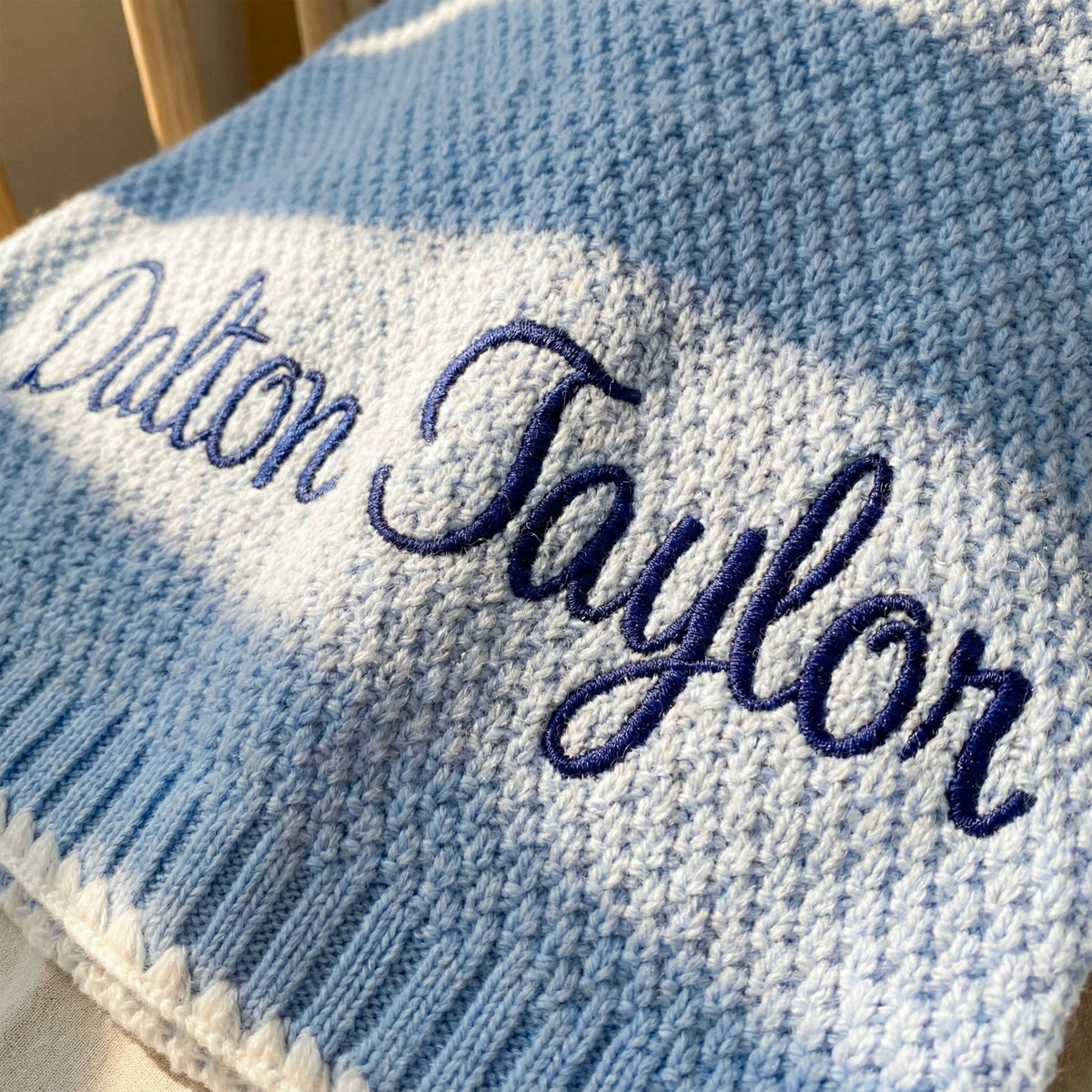 Embroidered baby blanket with name, baby keepsake with custom name