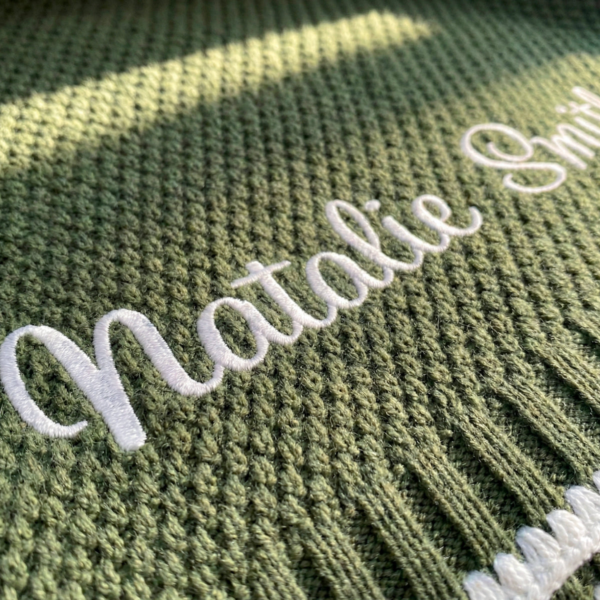 Baby name blanket, embroidered custom baby gift, baby keepsakes