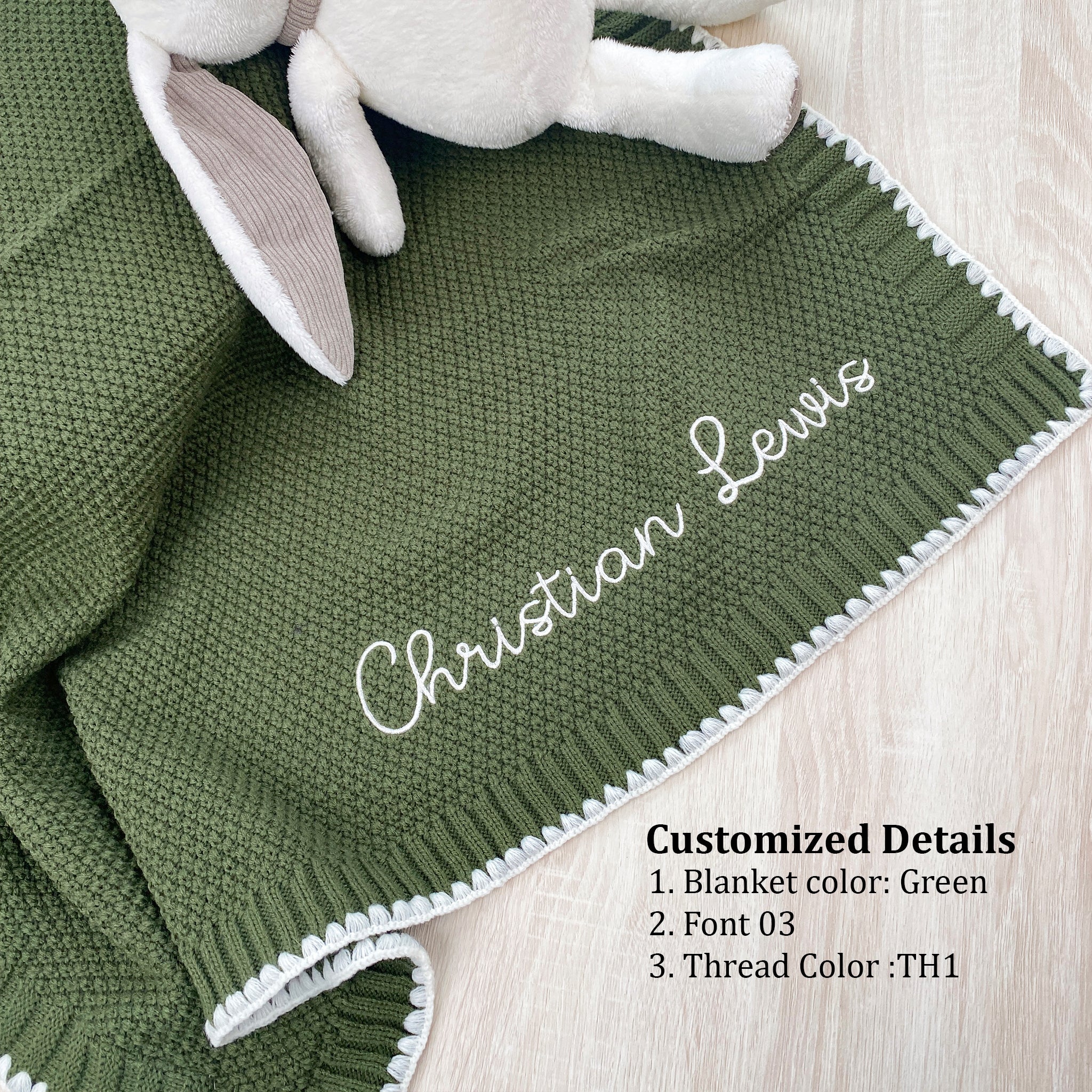 Custom name blankets as gifts for baby