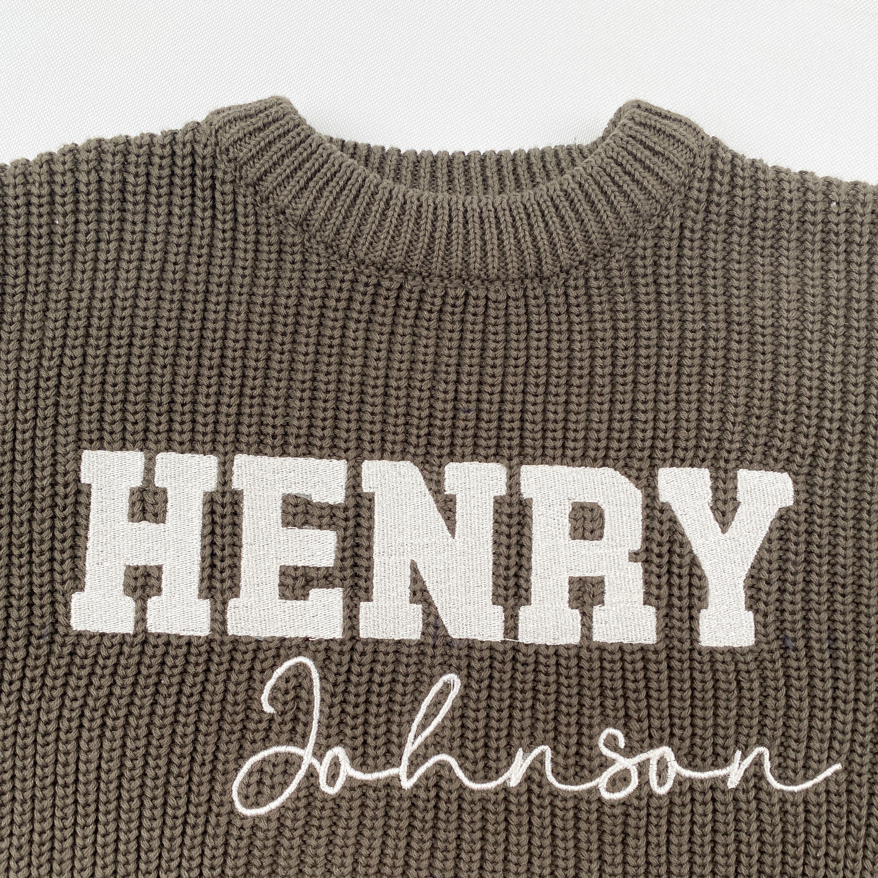 Embroidered Custom Baby Sweater – Baby Handmade Gift