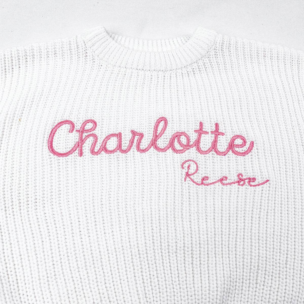 Embroidered Baby Name Sweater Newborn Gifts