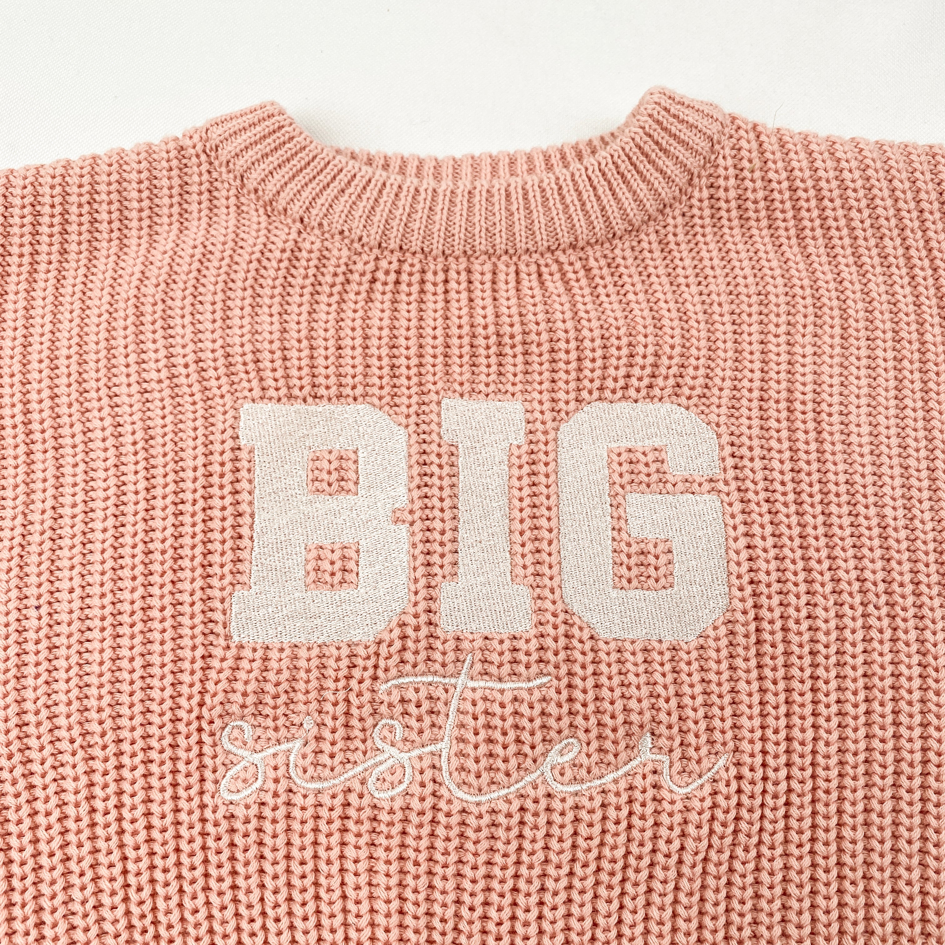 Custom Embroidered Sweater Big Sister Announcement Gift