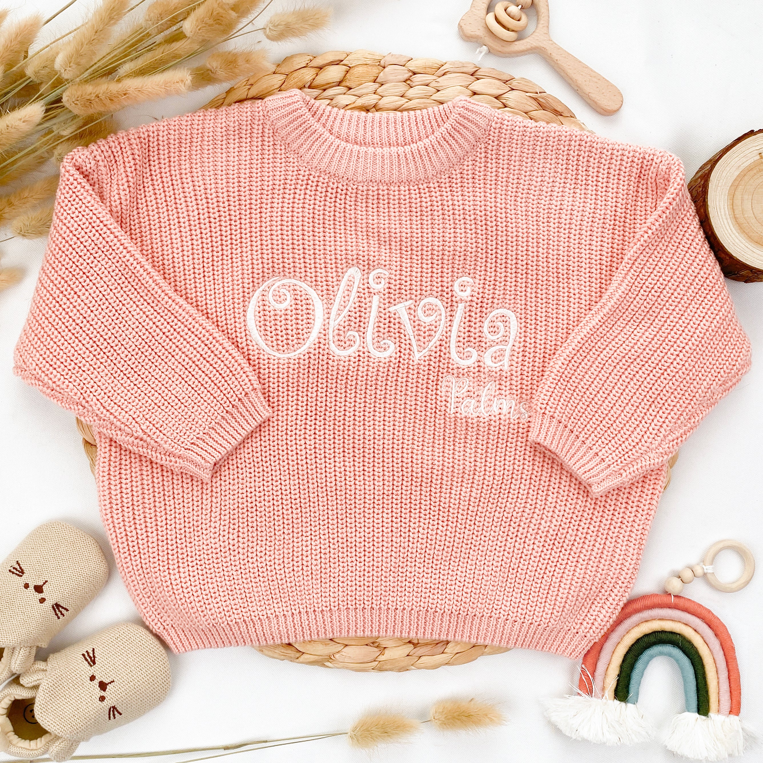 Custom Name Embroidered Baby Sweaters - Perfect Newborn Gifts