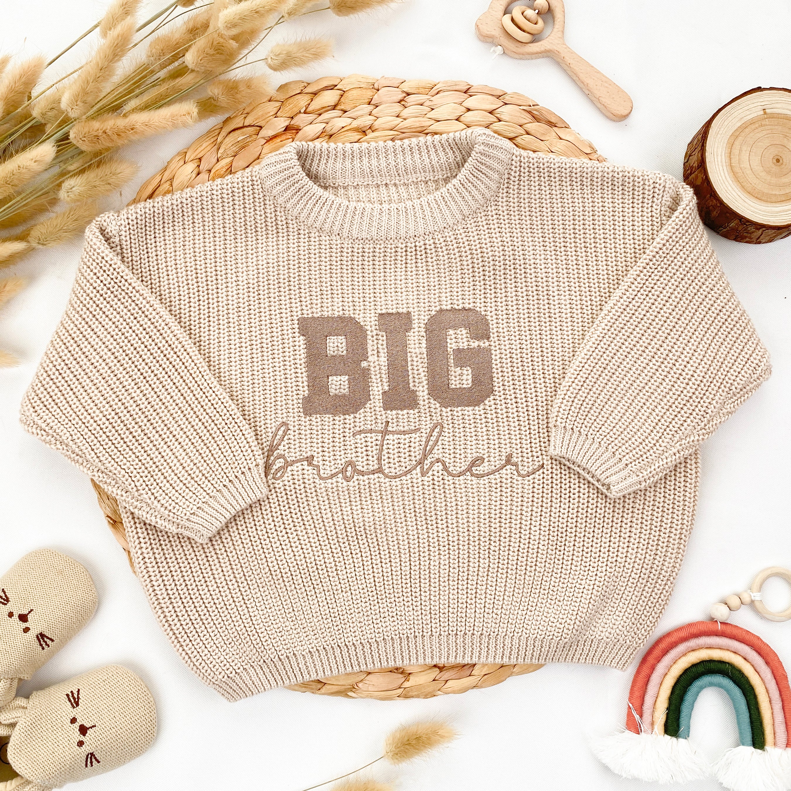 Embroidered Custom Sweater Big Brother Announcement Gift