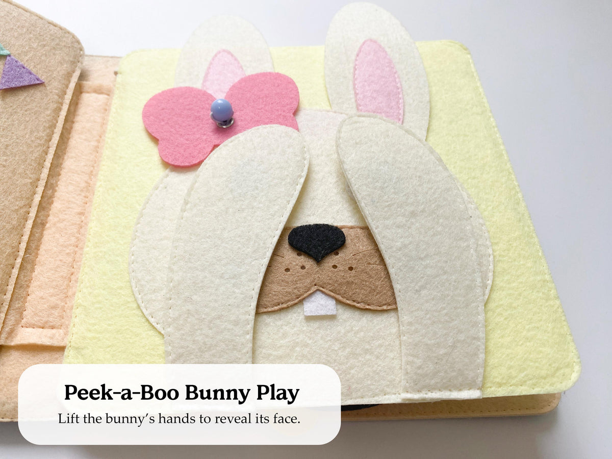 Felt peek-a-boo bunny page in the Full version busy book