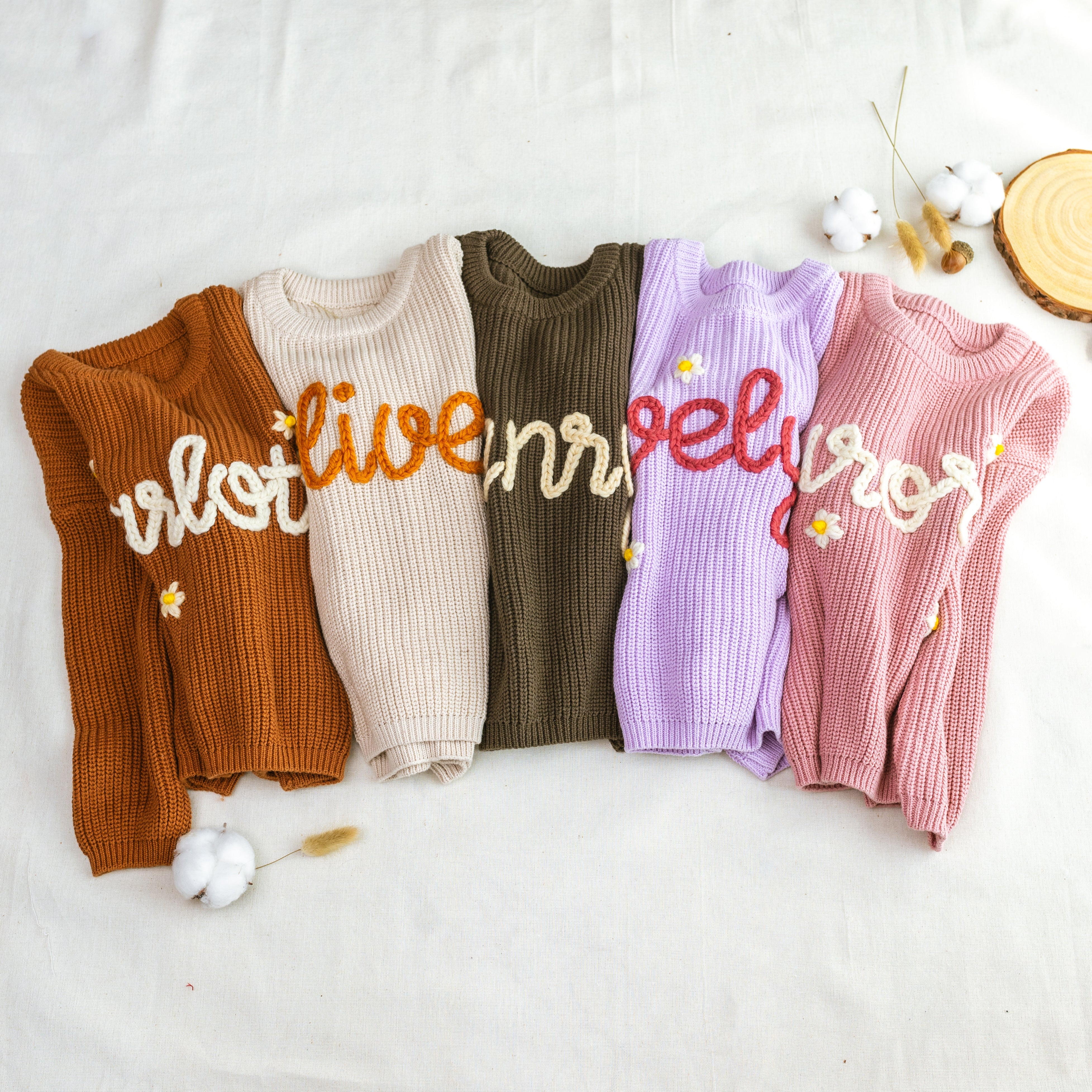 Baby shower Gift Embroidered Sweater with Custom Name Keepsake